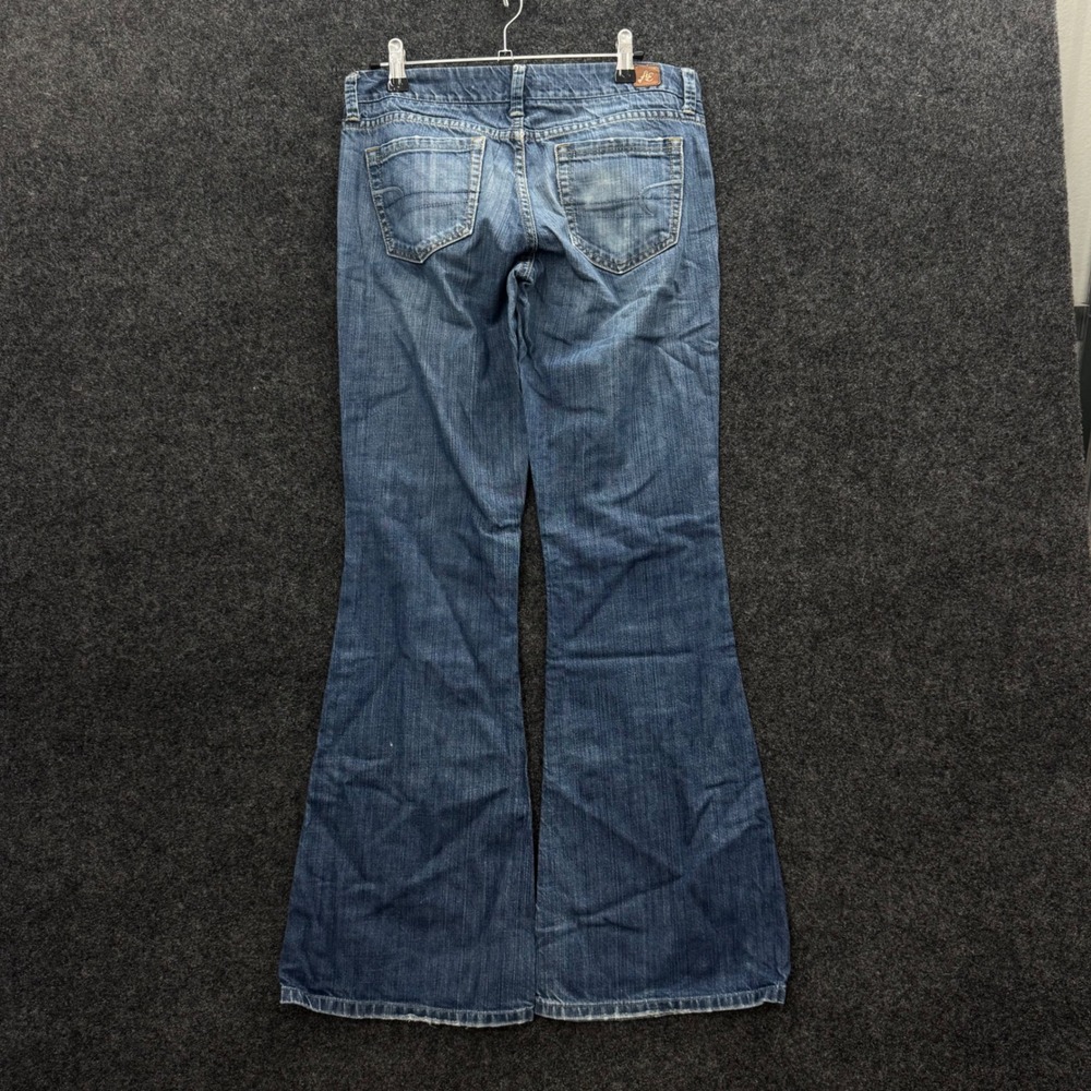 American Eagle Y2K Bell Bottoms Flare Jeans Medium Wash Low Rise Size 6 Reg